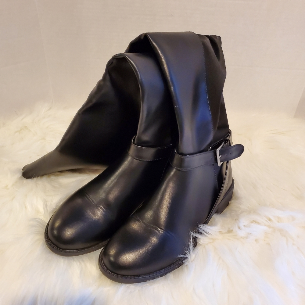 Zigisoho Orlain Tall Black Boots, Size 8 - image 2